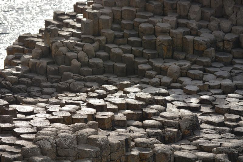 The Giant's Causeway rock formations in Northern Ireland