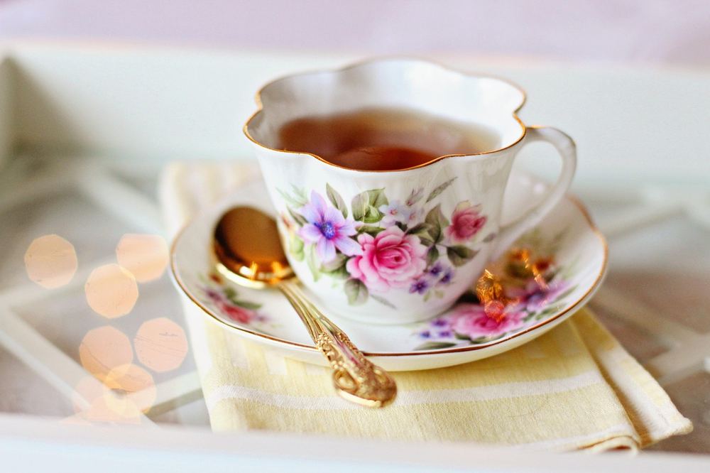 A traditional English afternoon tea setting