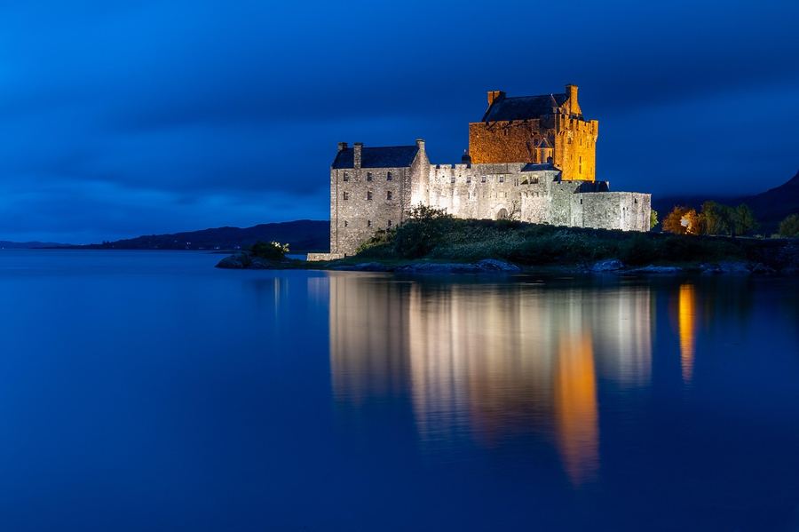 Eilean Donan Castle on a Scottish loch